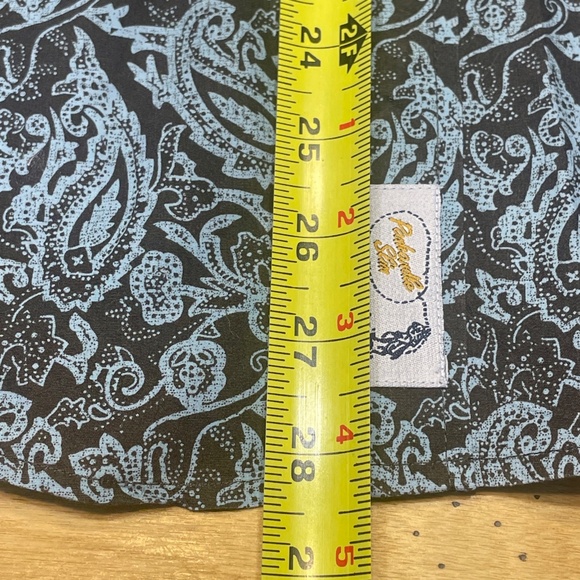 Panhandle Slim Pearl Snap Button Shirt Sawtooth Pockets Size Large Paisley Print - Picture 12 of 16